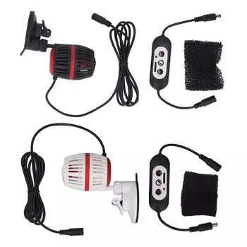 Циркуляционный насос для аквариума, удобное управление, низкий уровень шума, создание волн, погружной водяной насос для аквариума Black