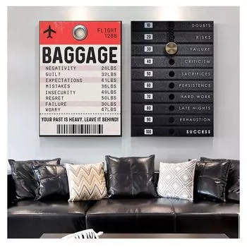 Цитата, печать на холсте, картина, модульные картины для гостиной, плакат на стене, домашний декор, мотивационный вес успеха 21cm30cm NoFrame