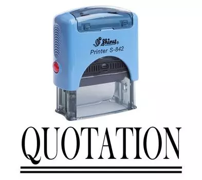 ЦИТАТА Самостоятельная чернильная резиновая печать Офисная стационарная индивидуальная блестящая печать Impression Area 14 mm x 38 mm чёрный