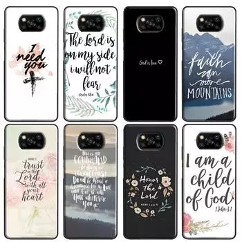 Цитаты из библейских стихов для POCO X3 GT F1 F2 F3 M3 M4 X3 Pro, чехол для телефона Xiaomi Mi 11T Pro 10T 11 Lite, чехол Mi 9