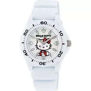 [Citizen Q&Q] Часы Аналоговые Hello Kitty Водонепроницаемый Ремень из уретана VQ75-431 Женский Белый