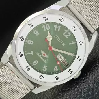 CITIZEN 8200 автоматические мужские восстановленные японские наручные часы с зеленым циферблатом a426408-2 RL-a426408