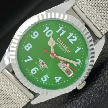 CITIZEN 8200 автоматические мужские восстановленные старые японские зеленые часы с циферблатом a426136-2 RL-a426136