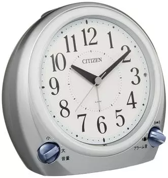 Citizen Alarm Clock Analog Dual Tone R633F Bell Sound Switching Volume Included Continuous Second Hand Silver CITIZEN Sound/Electronic & 8RA633-N19