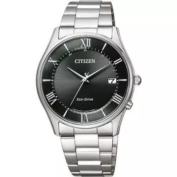 Citizen AS1060-54E ( Watch CITIZEN COLLECTION Eco-Drive radio-controlled Date Metal Band Black)