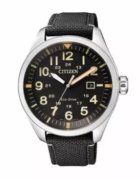 Citizen Black Analog Casual Solar Доставка за границу Citizen Eco-Drive AW5000-24E Мужские чёрный
