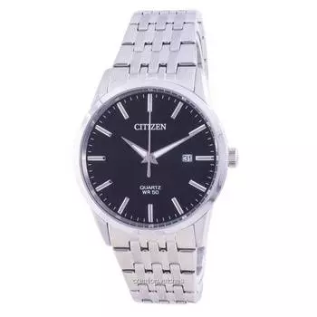 Citizen Black Dial Stainless Steel Quartz BI5000-87E Мужские часы чёрный