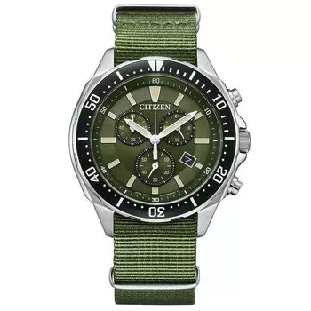 [Citizen] Часы Citizen Collection Eco-Drive Водонепроницаемые нейлоновые AT2500-19W Мужские Хаки