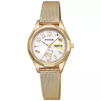 [Citizen] Часы Wicca Disney Collection Винни Пух Специальная модель Solartech KH3-525-11 Женские золотые