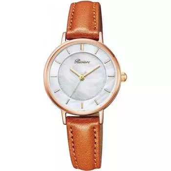 Citizen Часы женские коричневые Solartech Waterproof White Butterfly Shell KP3 465 14