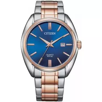 Citizen CITIZEN кварцевые мужские часы BI5104 57L синий циферблат серебро x розовое золото модель Overseas [параллельный импортный продукт] синий BI5104 57L