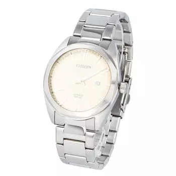 CITIZEN Citizen Watch мужские кварцевые аналоговые 3 стрелки нержавеющая сталь металл серебро слоновая кость BI5110-54B