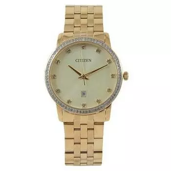 Citizen Crystal Accents Золотые кварцевые женские часы из нержавеющей стали BI5033-53P