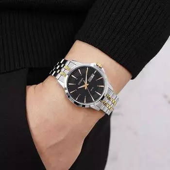 Citizen Day-Date Кварцевые аналоговые классические мужские металлические часы