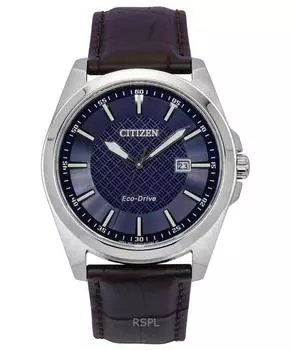 Citizen Eco-Drive кожаный ремешок синий циферблат BM7108-22L 100M мужские часы синий