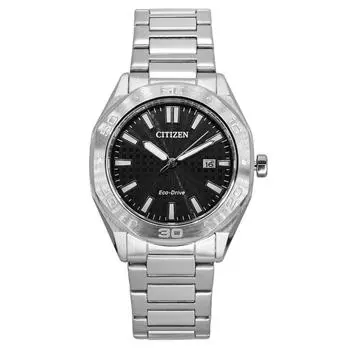 Citizen Eco-Drive Нержавеющая сталь Черный циферблат BM7630-80E 100M Мужские часы чёрный