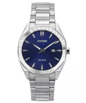 Citizen Eco-Drive Нержавеющая сталь Темно-синий циферблат BM7600-81L 100M Мужские часы темно-синий