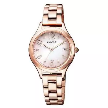 Citizen KS1-261-91 ( Watch wicca Solar-Tech radio-controlled HAPPY DIARY Pink Gold) Round Watch