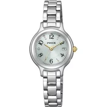 Citizen KS1-911-71 ( Watch wicca Solar-Tech radio-controlled Metal Band Women s) Round Watch Silver