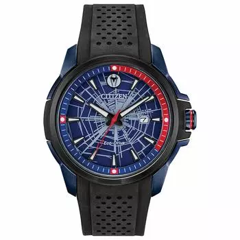 CITIZEN MARVEL SPIDER MAN Citizen Marvel Watch Reimported Analog Solar Black Navy [Товар] Spider-Man AW1156-01W Мужские