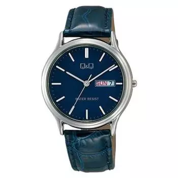 Citizen Men s A204-302 ( Watch Q&Q Day-Date/Water-resistant Men s) Round Watch Blue Analog