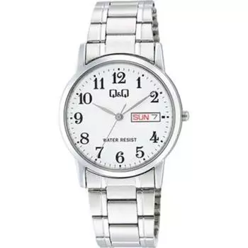 Citizen Men s A206-204 ( Watch Q&Q Day-Date) Round Watch Silver Analog