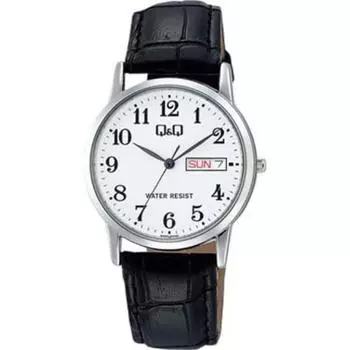 Citizen Men s A206-304 ( Watch Q&Q Day-Date) Round Watch Black Analog