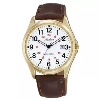 Citizen Men s D026-104 ( Watch Q&Q Day/Water-resistant) Round Watch Brown Analog