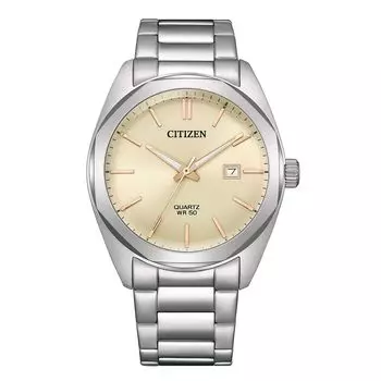 [Citizen] Мужские кварцевые часы CITIZEN BI5110-54B шампанского цвета
