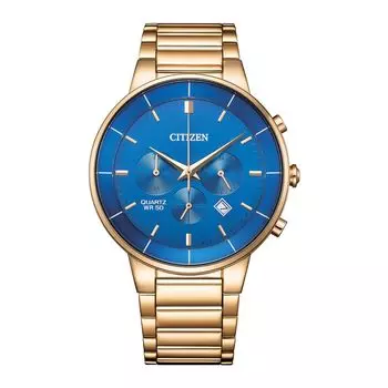 [Citizen] Мужские кварцевые часы CITIZEN с хронографом AN8223-54L Blue Rose Gold