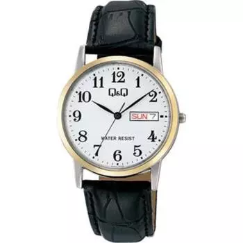 Citizen Мужской A206-504 ( Смотреть Q&Q Day-Date) Круглые часы, черные, аналоговые