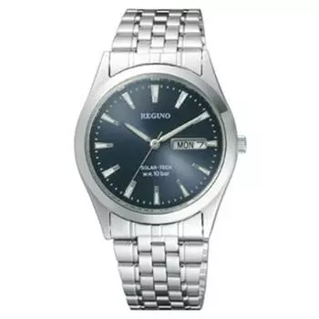 Citizen Мужской RS25-0052B ( Смотреть REGUNO Мужские) Круглые часы из серебристой нержавеющей стали, аналоговые