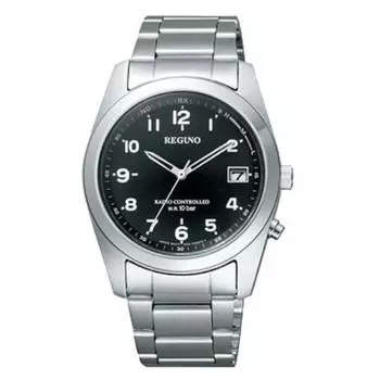 Citizen Мужской RS25-0481H ( Часы REGUNO Solar-Tech радиоуправляемые мужские) Круглые часы, серебро
