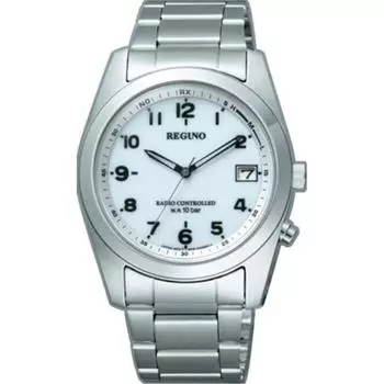 Citizen Мужской RS25-0482H ( Часы REGUNO Solar-Tech радиоуправляемые мужские) Круглые часы, серебро