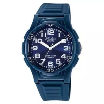 Citizen Мужской VS18-002 ( Часы Q&Q Стандартная модель Водонепроницаемые (10-атм)) Круглые часы синие аналоговые