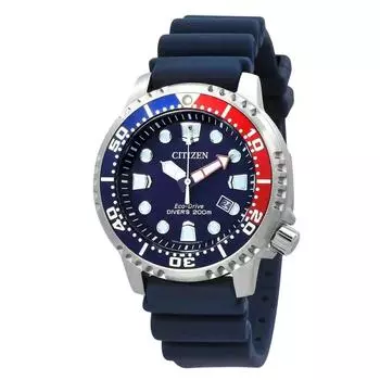 Citizen Promaster Dive полиуретановый ремешок синий циферблат Eco-Drive BN0168-06L 200M мужские часы синий
