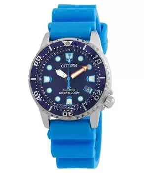 Citizen Promaster Dive Полиуретановый ремешок Синий циферблат Eco-Drive EO2028-06L 200M Мужские часы синий