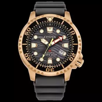 Citizen Promaster Eco-Drive полиуретановый серый циферблат SS 200m Diver BN0163-00H