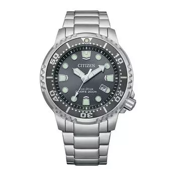 CITIZEN Promaster Marine 200M Diver Eco-Drive нержавеющая сталь BN0167-50H Free серый