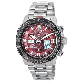 Citizen Promaster Skyhawk Perpetual Calendar Red Dial Eco-Drive JY8086-89X 200M Мужские часы красный