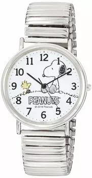 [Citizen Q&Q] Analog Snoopy Waterproof Metal Band P006-204 Women s White