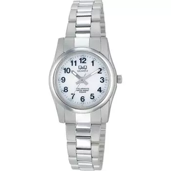 [Citizen Q&Q] аналоговые часы солнечные водонепроницаемые металлический ремешок H971-204 женские белые