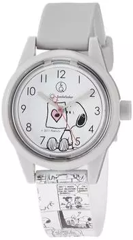 [Citizen Q&Q] Часы Analog Smile Solar Snoopy Водонепроницаемый уретановый ремень RP01-808 Comic Белый