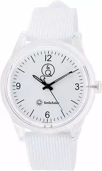 [Citizen Q&Q] Часы Analog Smile Solar Водонепроницаемый уретановый ремень RP10-001 мужские белые
