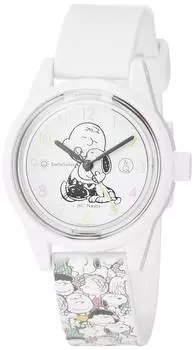 [Citizen Q&Q] Часы Analog Smile Solar Snoopy Водонепроницаемый уретановый ремень RP01-806 All Pattern Белый
