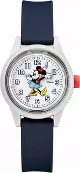 [Citizen Q&Q] Часы Analog Smile Solar Disney Minnie Mouse Водонепроницаемый уретановый ремень RP29-801 Дети Темно-синий