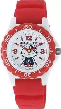 [Citizen Q&Q] Часы Аналоговые Hello Kitty Водонепроницаемый уретановый ремень VQ75-232 Женский Белый x Красный