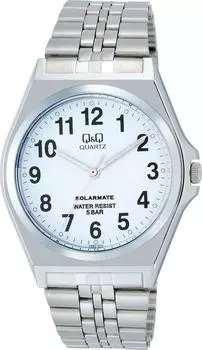 [Citizen Q&Q] Часы аналоговые солнечные водонепроницаемые металлический ремешок H980-204 мужские белые