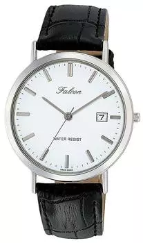 [Citizen Q&Q] Часы аналоговые водонепроницаемые дата кожаный ремешок D020-301 мужские белые