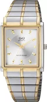 [Citizen Q&Q] Часы аналоговые водонепроницаемые с металлическим ремешком QA80-401 мужские серебристые